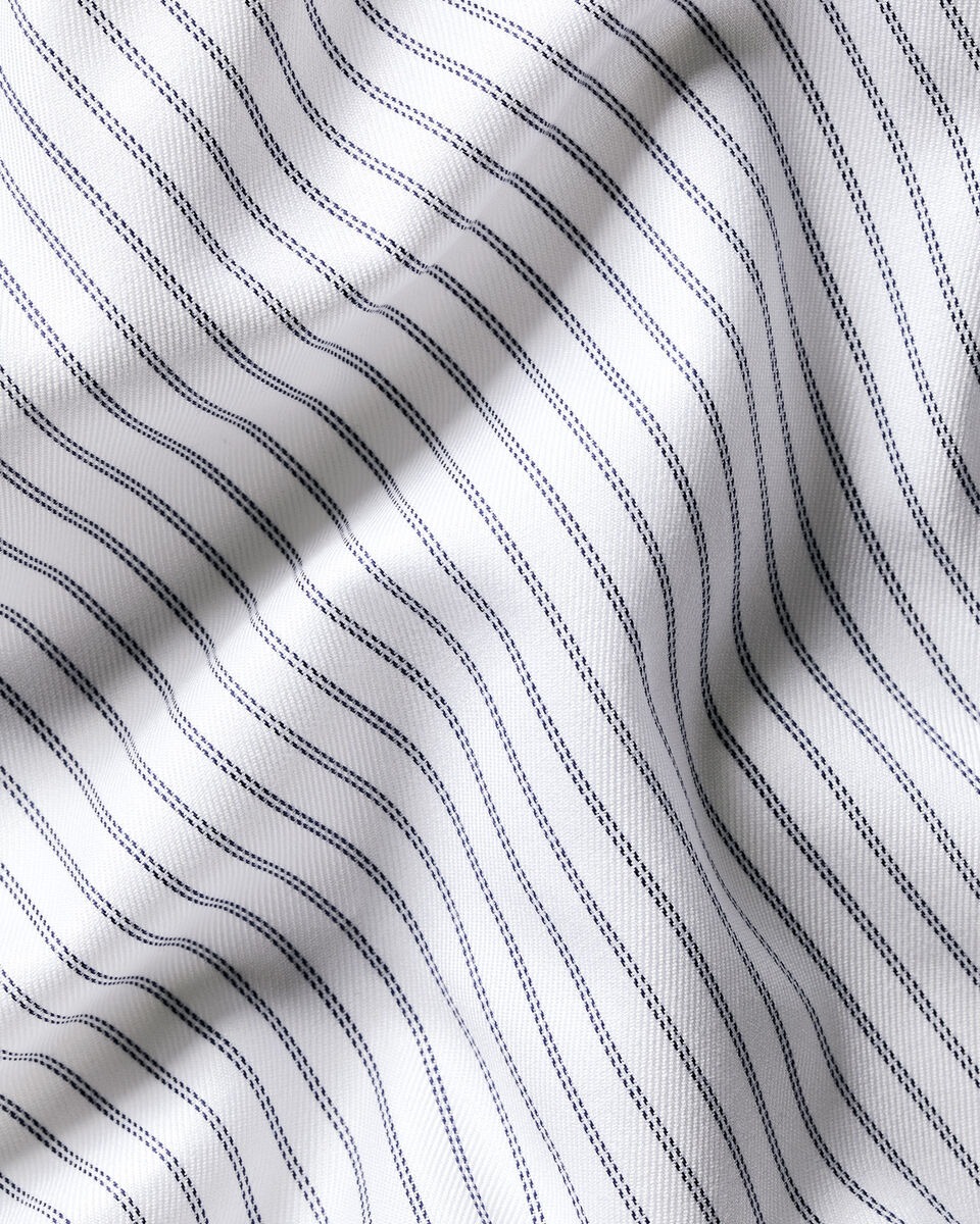 Charles Tyrwhitt Luxury Stripe Shirt - Mid Blue