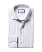 Charles Tyrwhitt Luxury Stripe Shirt - Mid Blue