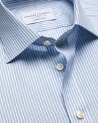 Charles Tyrwhitt Luxury Stripe Shirt - Cornflower Blue