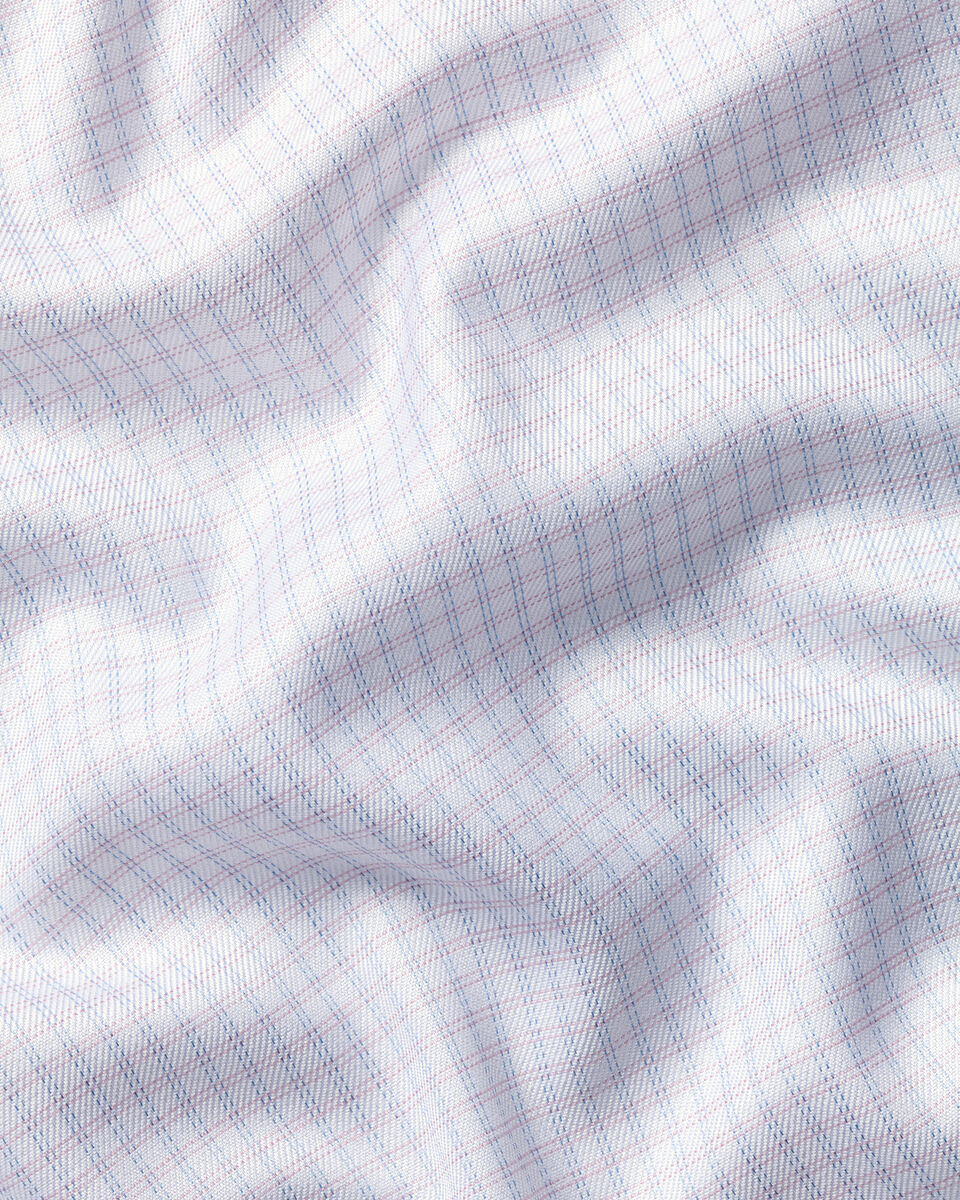 Charles Tyrwhitt Luxury Check Shirt - Light Pink & Sky Blue