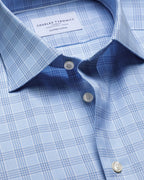 Charles Tyrwhitt Luxury Check Shirt - Sky Blue