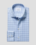 Charles Tyrwhitt Luxury Check Shirt - Sky Blue