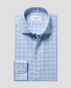 Charles Tyrwhitt Luxury Check Shirt - Sky Blue