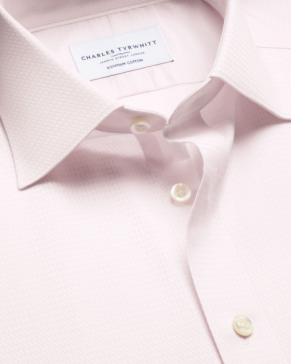 Charles Tyrwhitt Luxury Texture Shirt - Light Pink