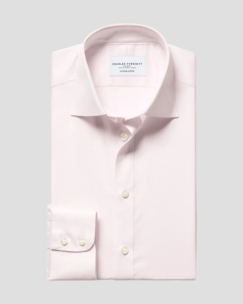 Charles Tyrwhitt Luxury Texture Shirt - Light Pink