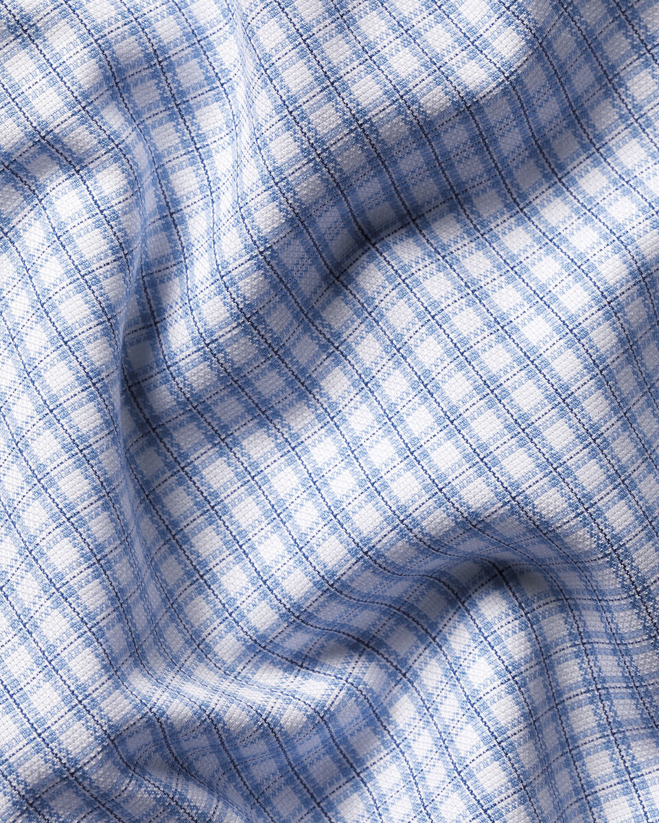 Charles Tyrwhitt Non-Iron Royal Oxford Check Shirt - Blue
