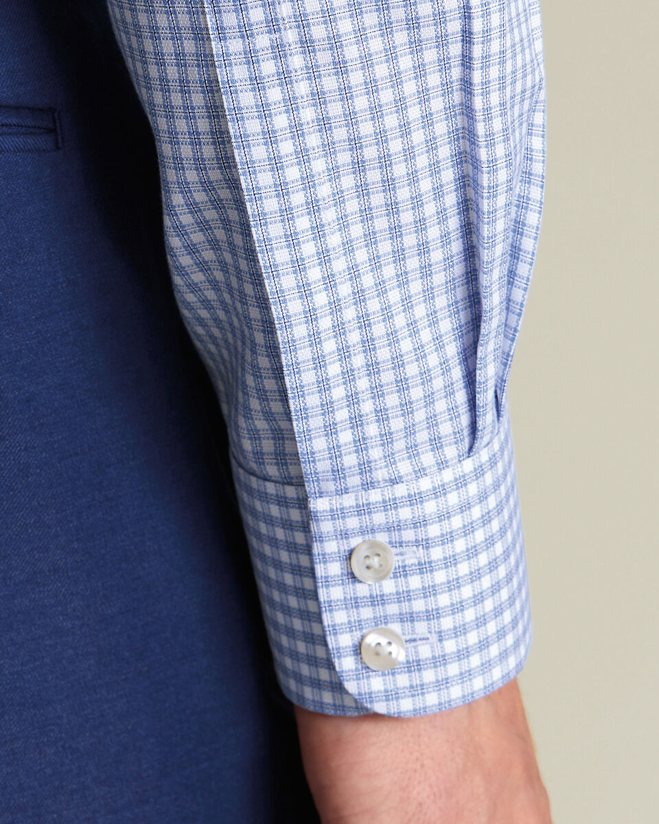 Charles Tyrwhitt Non-Iron Royal Oxford Check Shirt - Blue