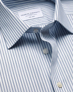 Charles Tyrwhitt Non-Iron Royal Oxford Stripe Shirt - Indigo Blue