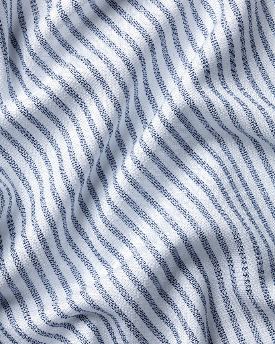 Charles Tyrwhitt Non-Iron Royal Oxford Stripe Shirt – Indigo Blue