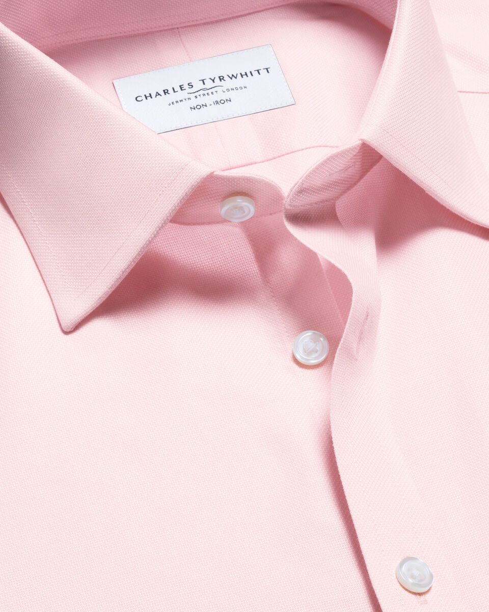 Charles Tyrwhitt Non-Iron Royal Oxford Shirt - Light Pink