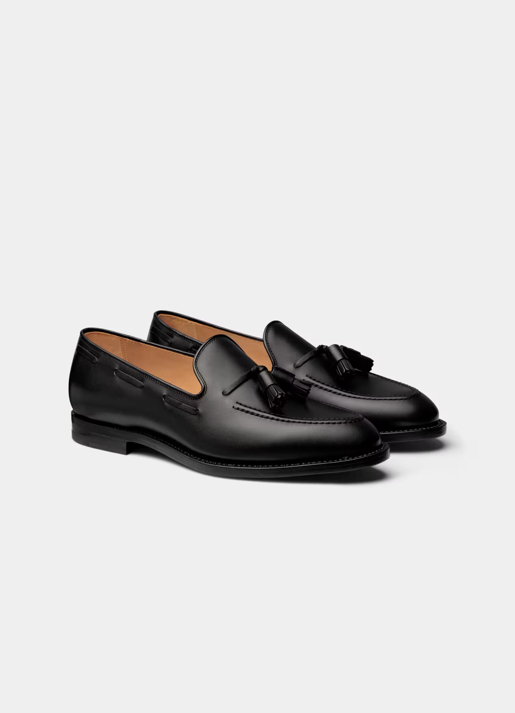 SUITSUPPLY Black Tassel Loafer – Italian Calf Leather