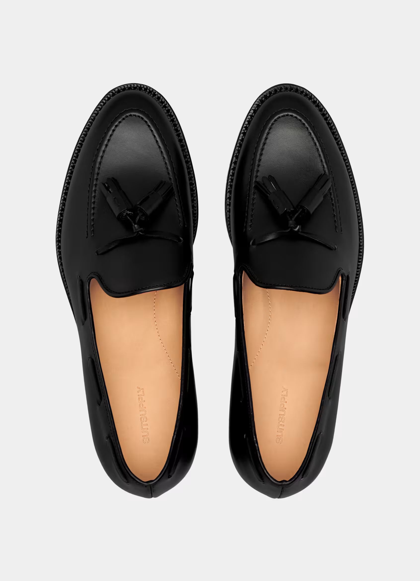 SUITSUPPLY Black Tassel Loafer – Italian Calf Leather