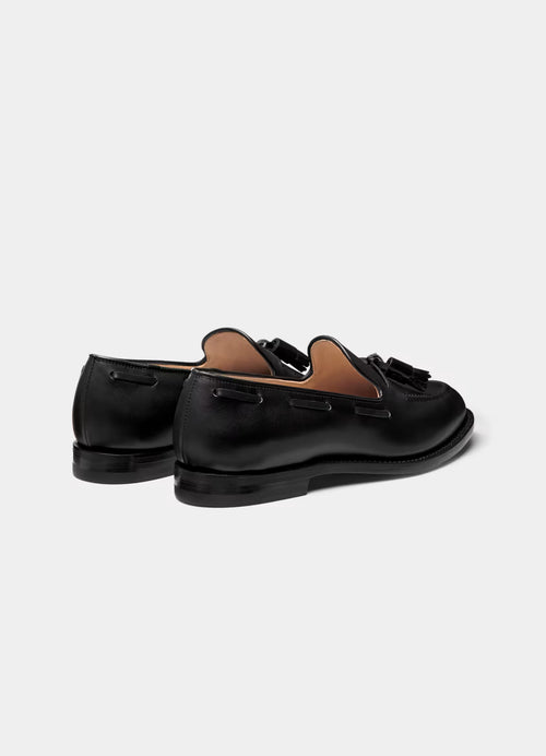 SUITSUPPLY Black Tassel Loafer – Italian Calf Leather - LuxxeCoast