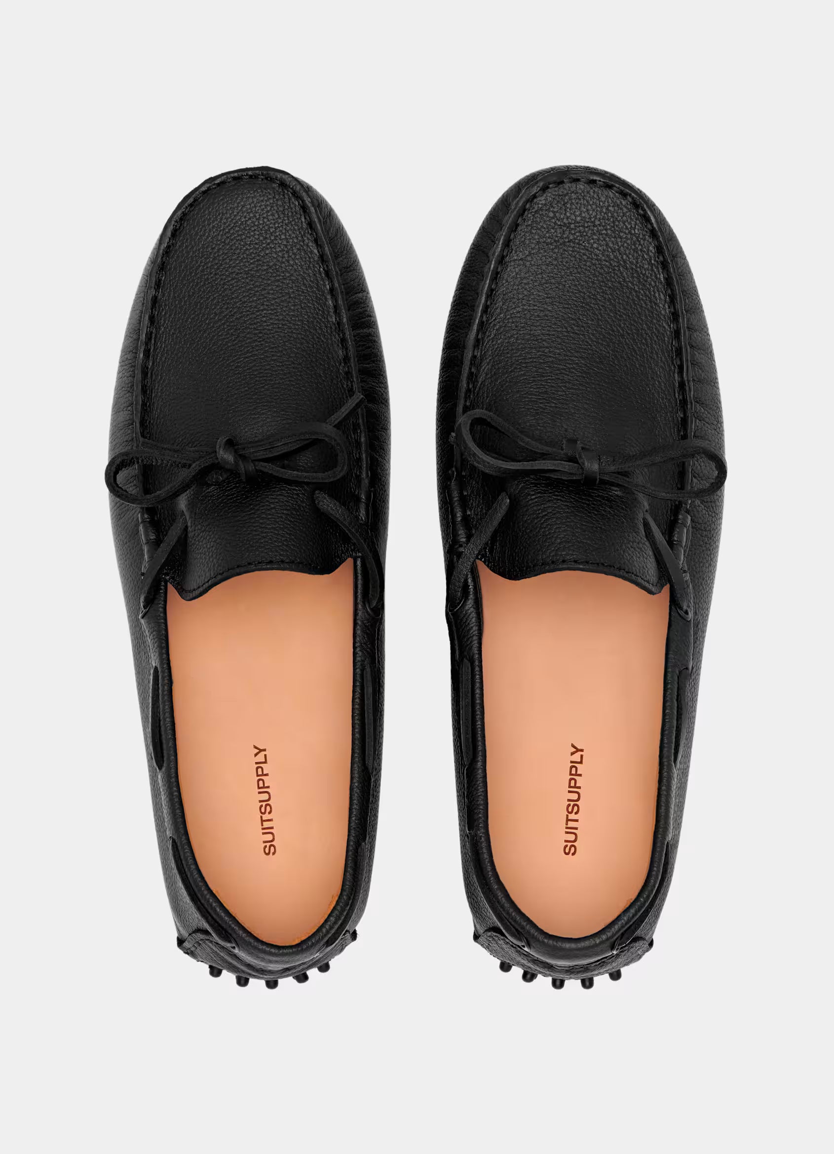 SUITSUPPLY Black Driving Moccasins – Italian Calf Leather