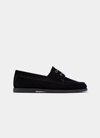 SUITSUPPLY Black Boat Shoe – Italian Calf Suede
