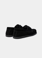 SUITSUPPLY Black Boat Shoe – Italian Calf Suede