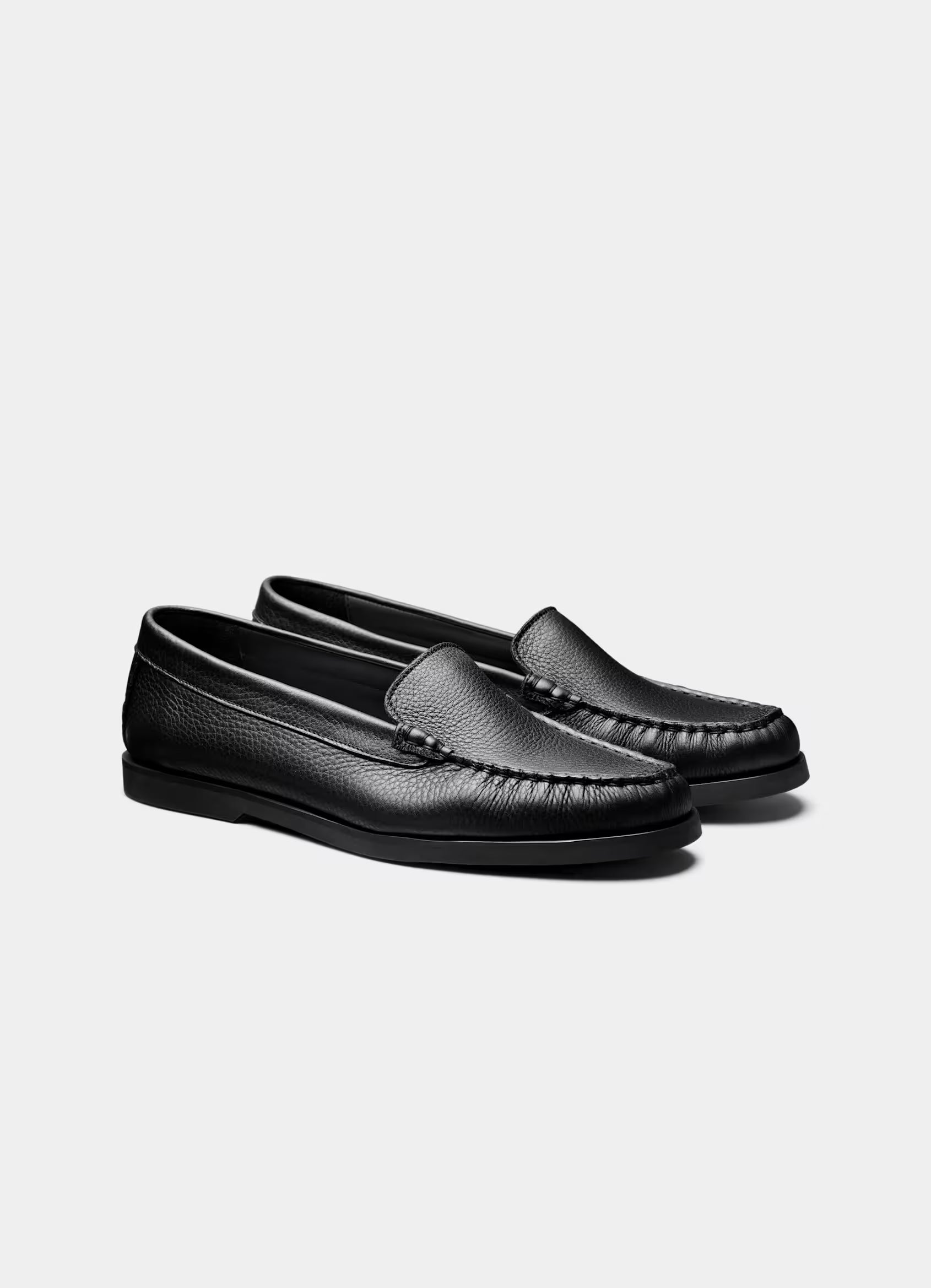 SUITSUPPLY Black Loafer – Deer Leather