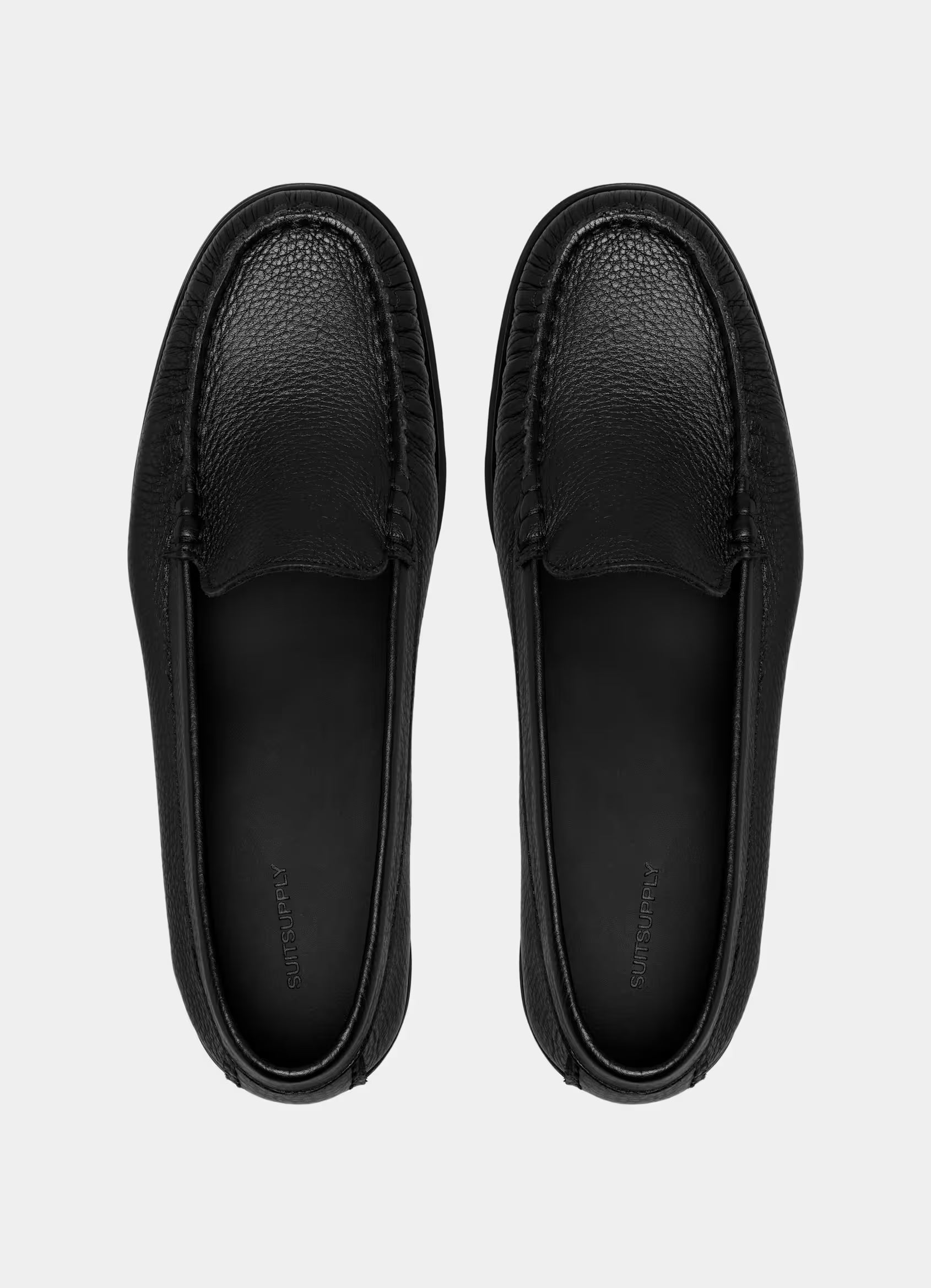 SUITSUPPLY Black Loafer – Deer Leather