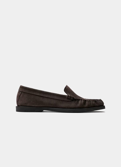 SUITSUPPLY Dark Brown Loafer – Suede - LuxxeCoast