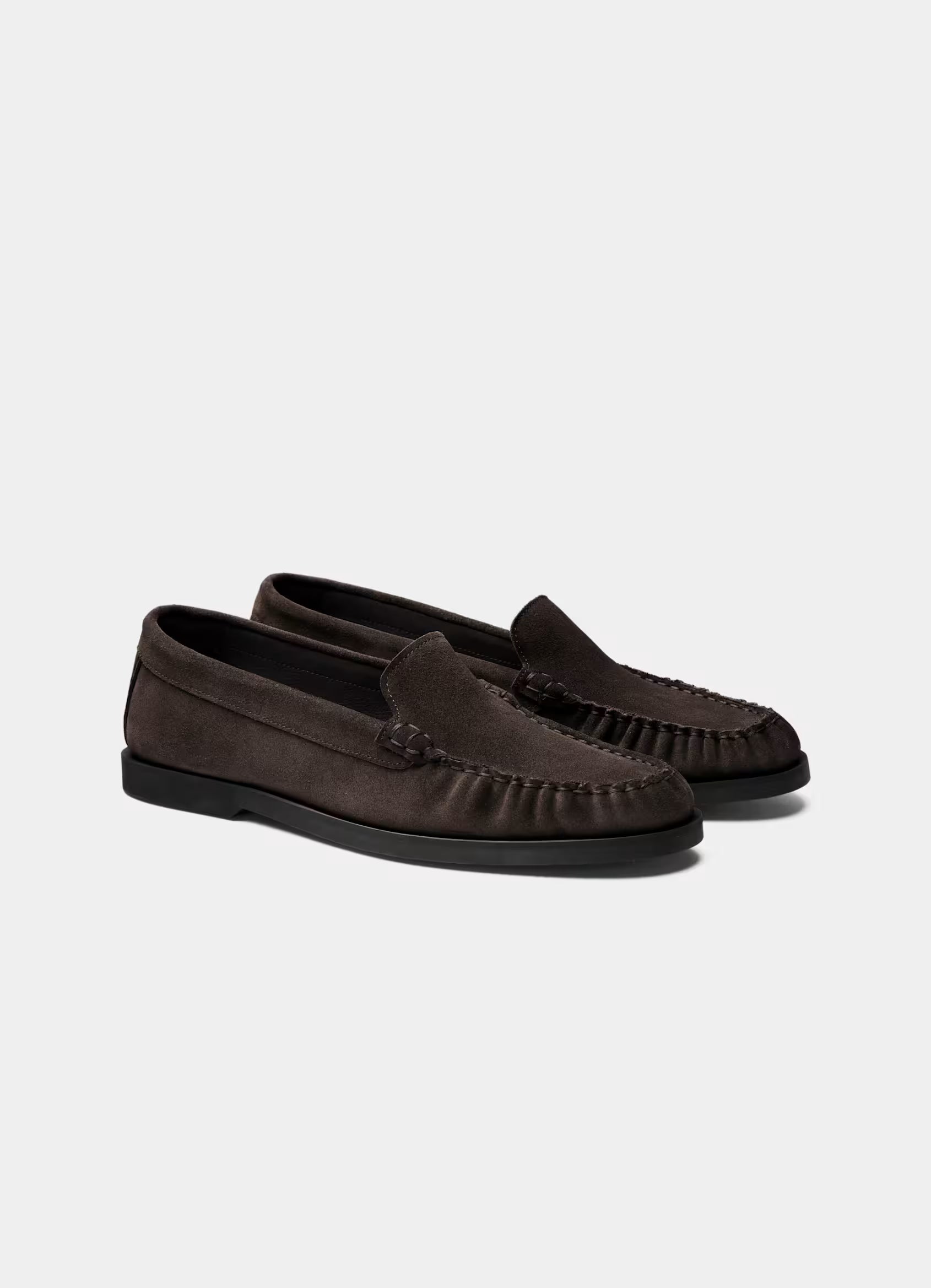 SUITSUPPLY Dark Brown Loafer – Suede