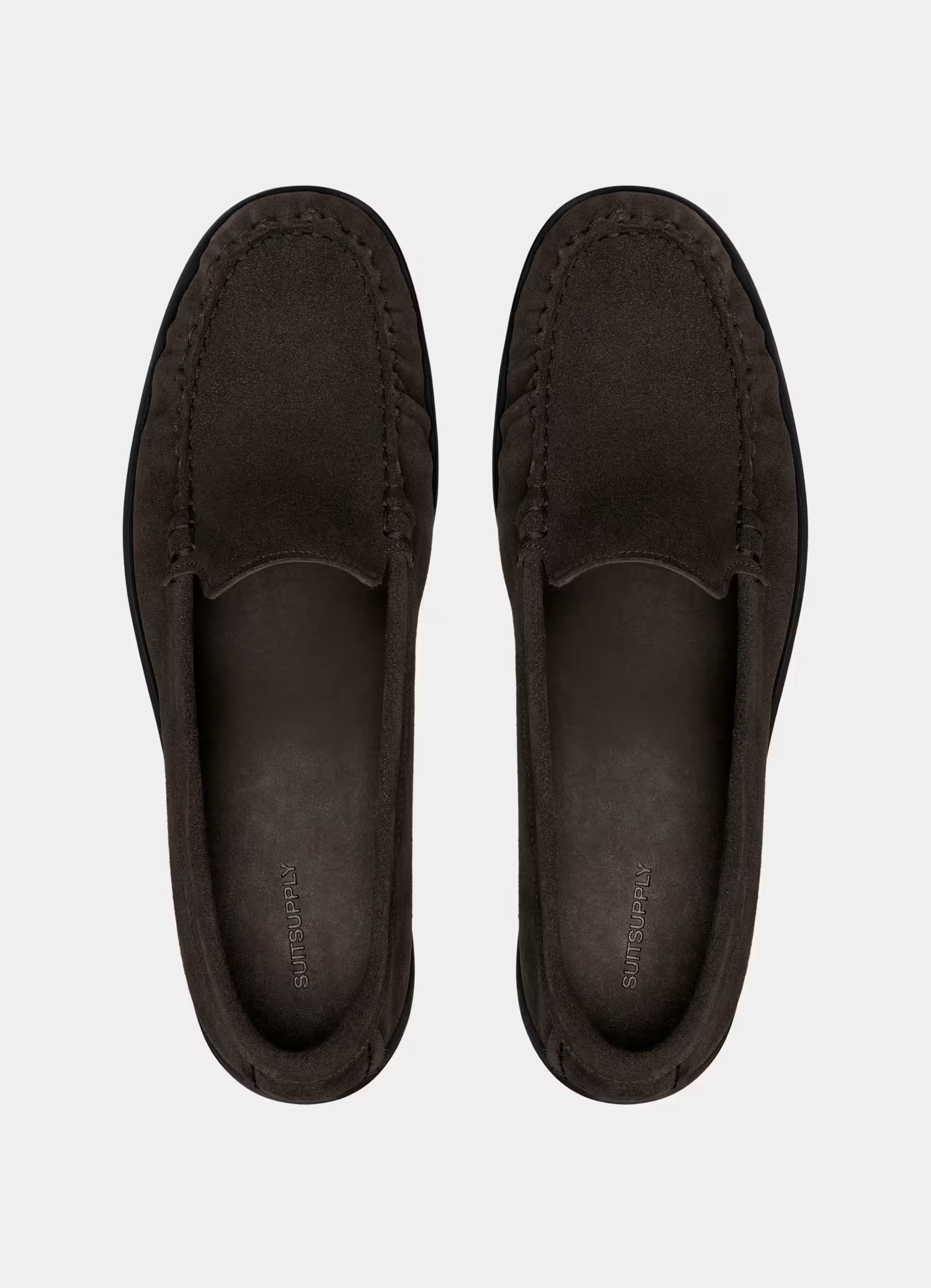 SUITSUPPLY Dark Brown Loafer – Suede