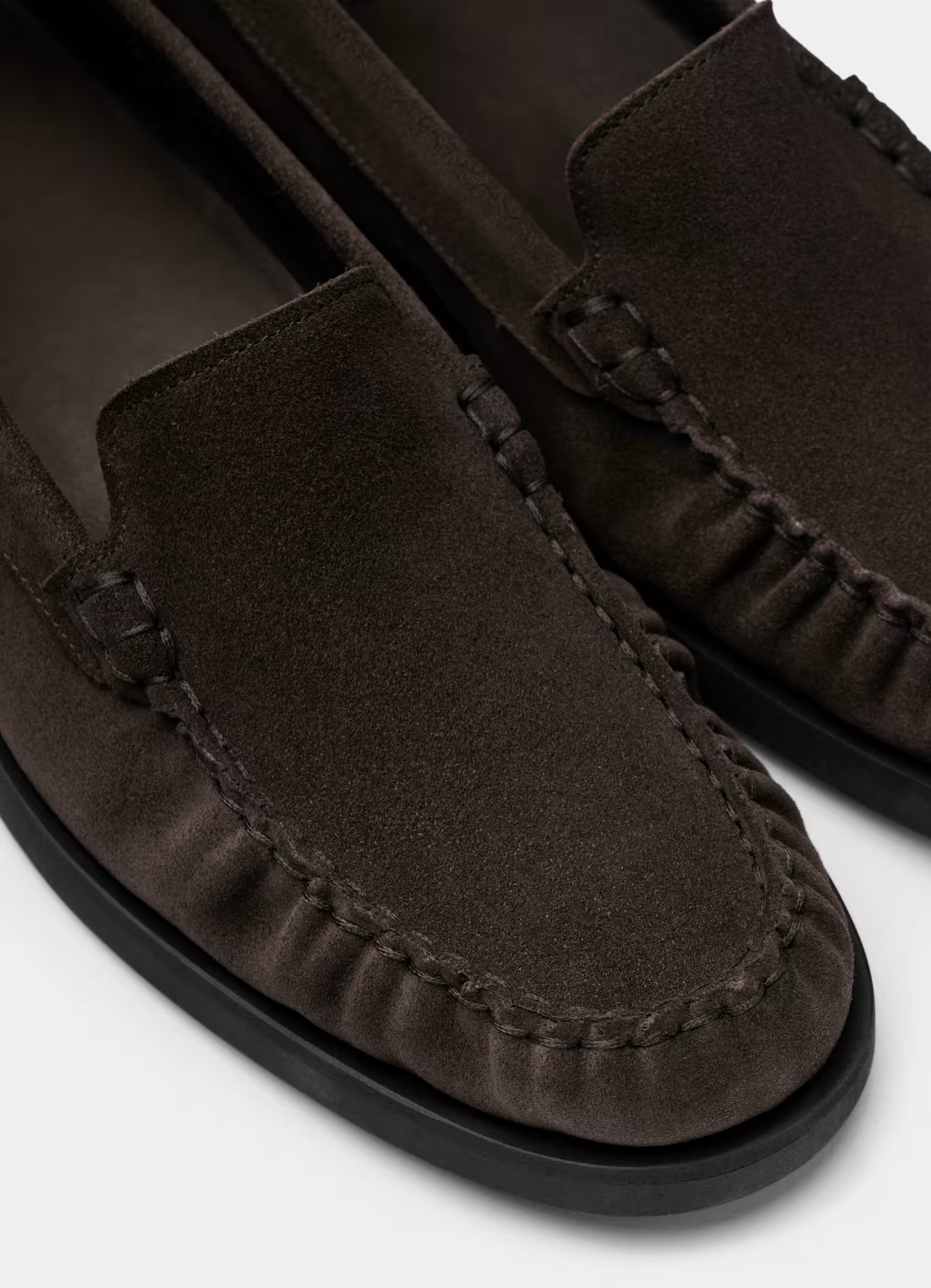 SUITSUPPLY Dark Brown Loafer – Suede