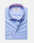 Hawes & Curtis Blue & Pink Windowpane Check Non-Iron Shirt