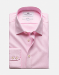 Hawes & Curtis Pink & White Textured Weave Non-Iron Shirt