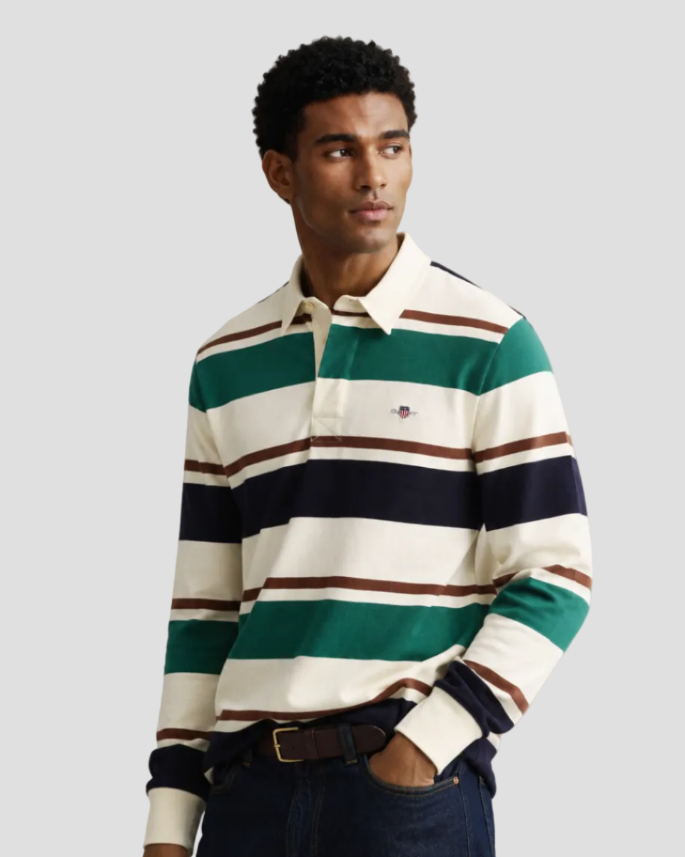 GANT Striped Heavy Rugger – Cream