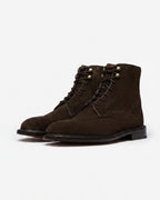 Oliver Sweeney Calf Suede Brogue Boots – Chocolate