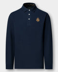 Hackett Heritage Classic Fit Long Sleeve Branded Crest Polo - Old Navy