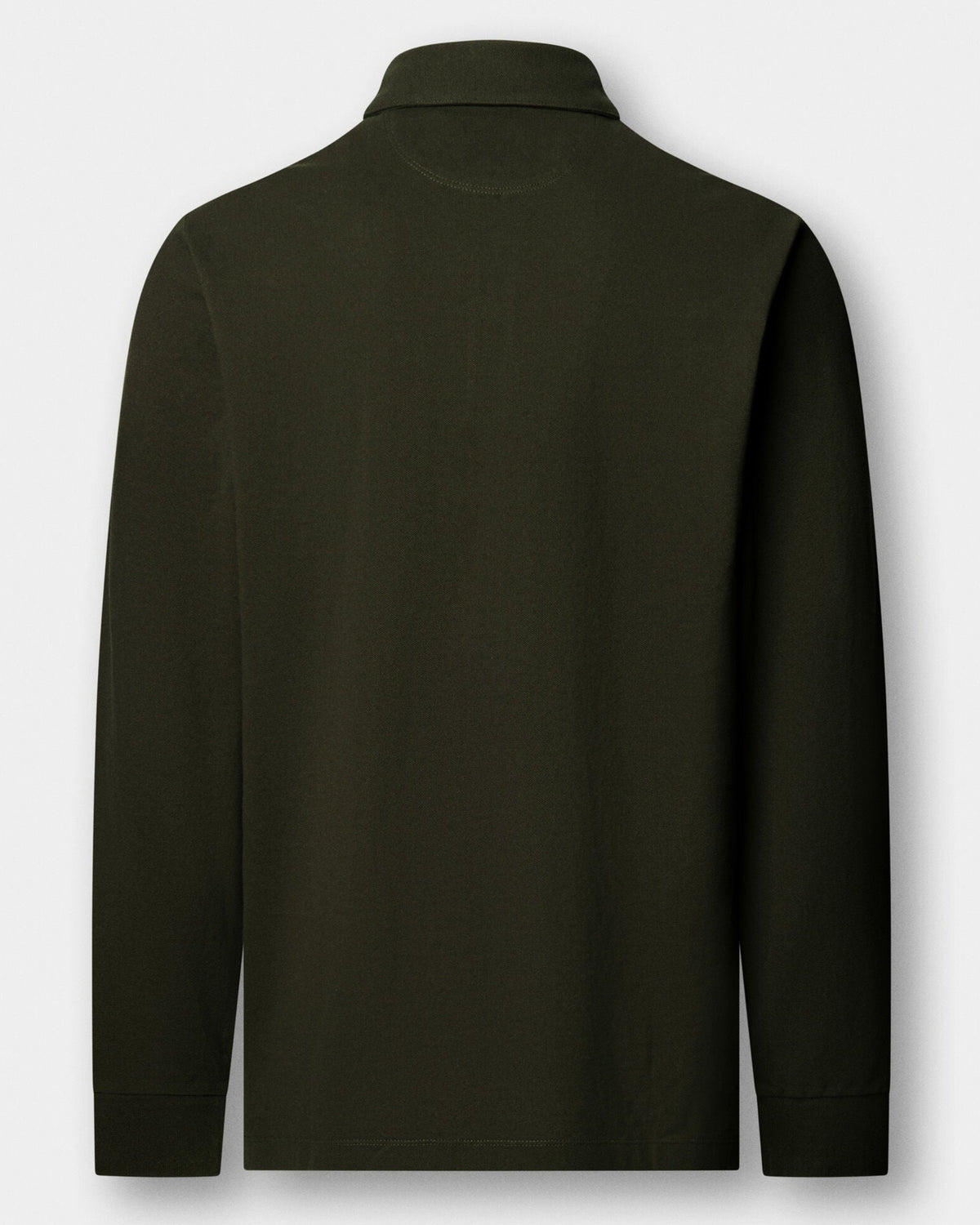 Hackett Heritage Classic Fit Long Sleeve Branded Crest Polo - Hunter Green