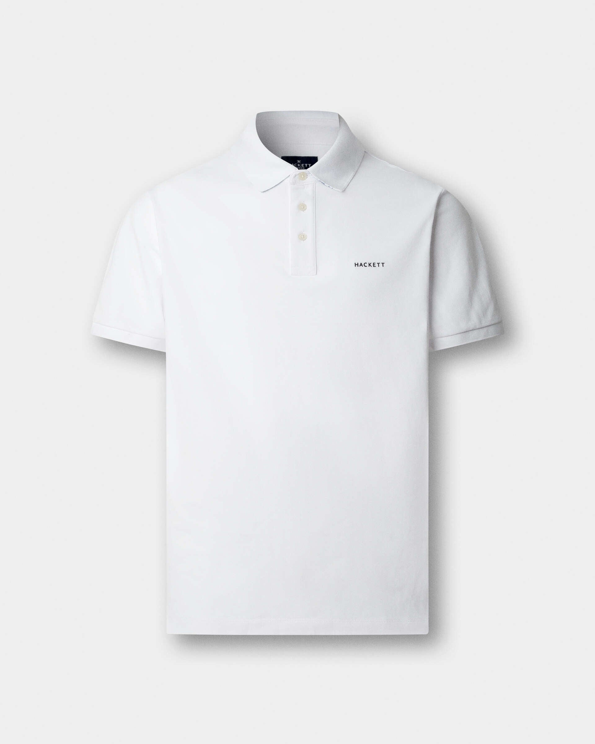 Hackett London Classic Fit Short Sleeve Swim Trim Polo - White