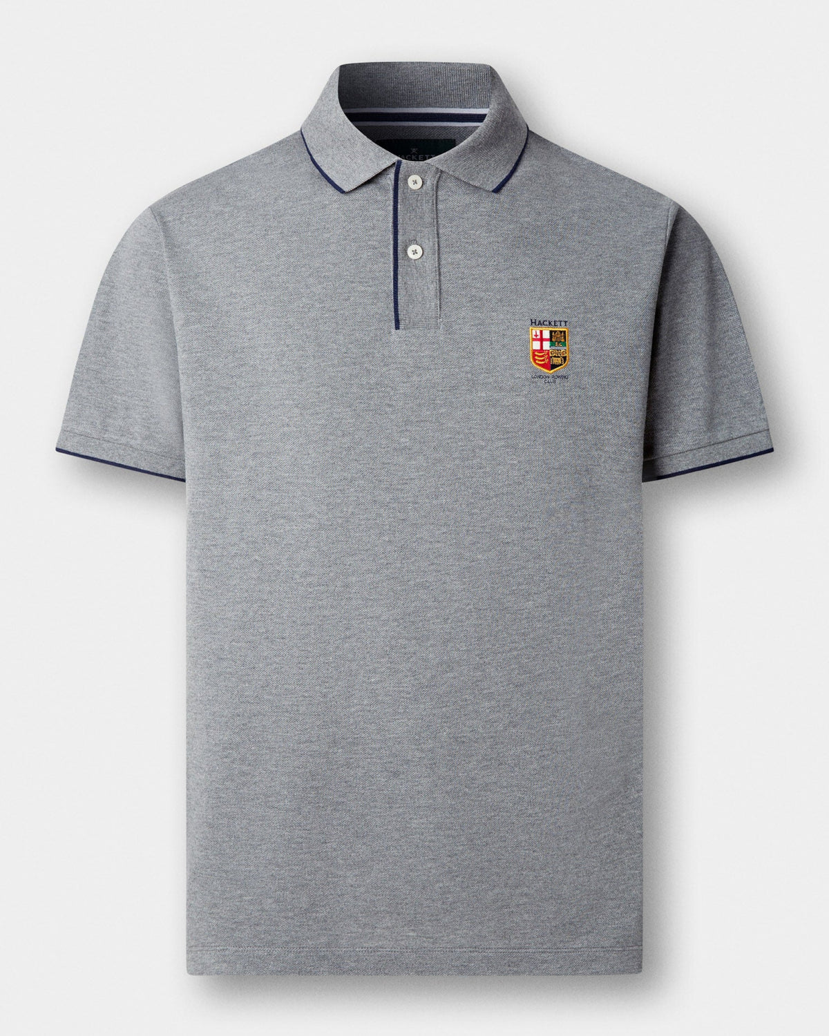 Hackett Heritage Classic Fit Short Sleeve LRC Polo - Ash Grey