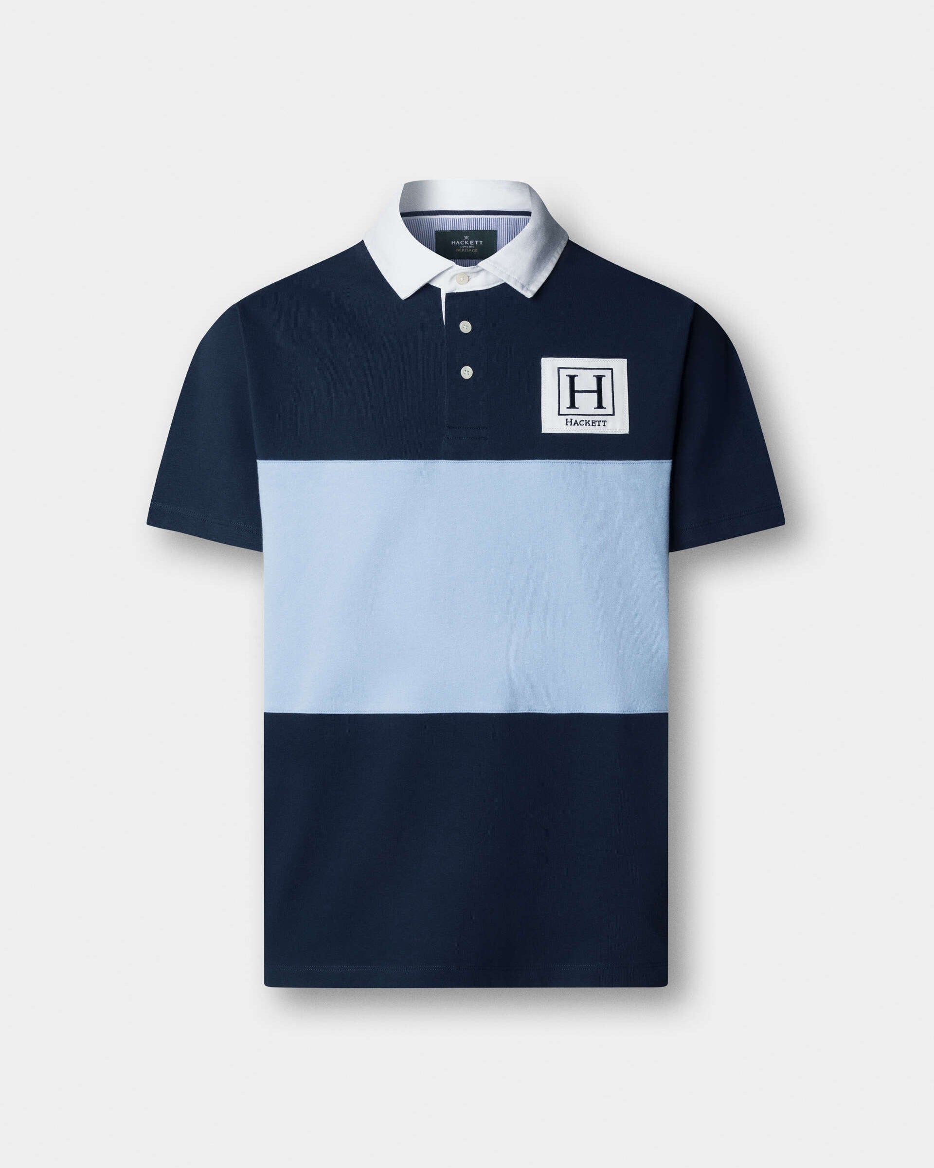 Hackett Heritage Classic Fit Short Sleeve Rugby Shirt - Old Navy