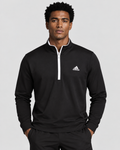 Adidas Quarter-Zip Golf Pullover - Black/White