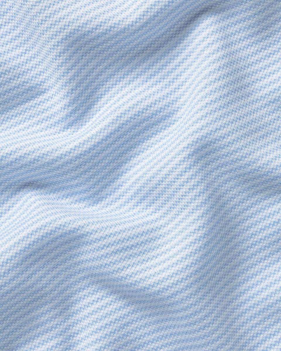 Charles Tyrwhitt England Rugby Stripe Pique Polo - Sky Blue