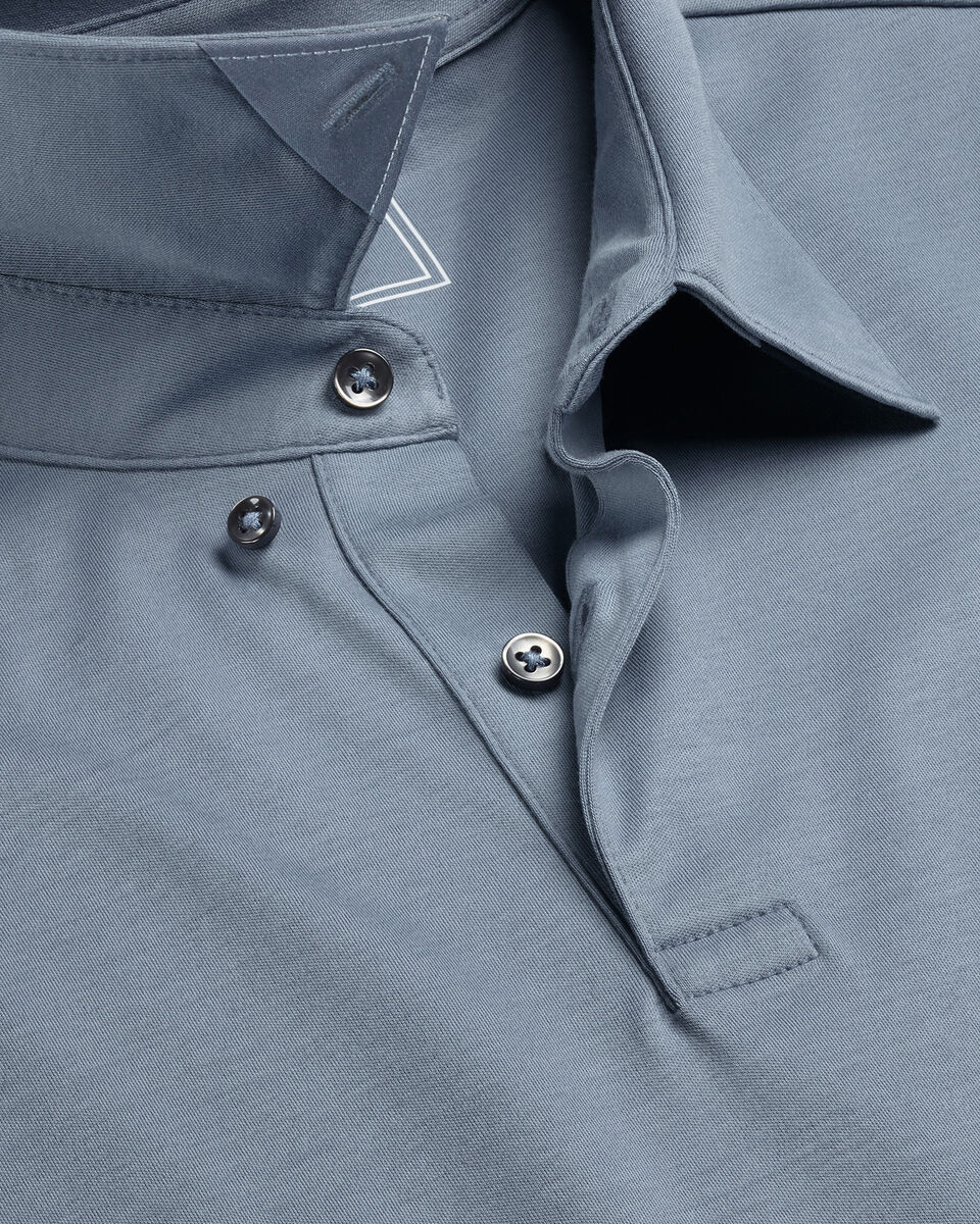 Charles Tyrwhitt Smart Jersey Polo - Steel Blue