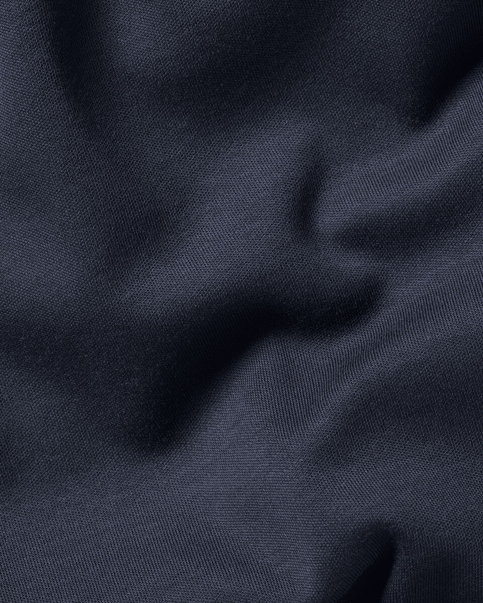 Charles Tyrwhitt Half Zip Jersey Polo - Navy