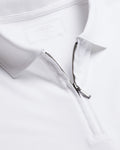 Charles Tyrwhitt Half Zip Jersey Polo - White