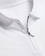 Charles Tyrwhitt Half Zip Jersey Polo - White