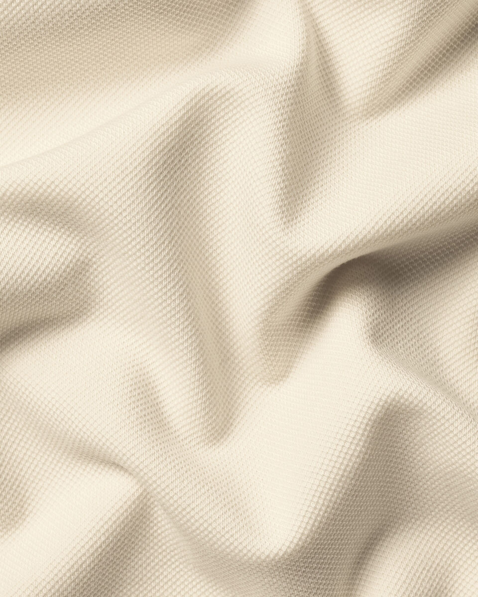 Charles Tyrwhitt Smart Pique Polo - Cream