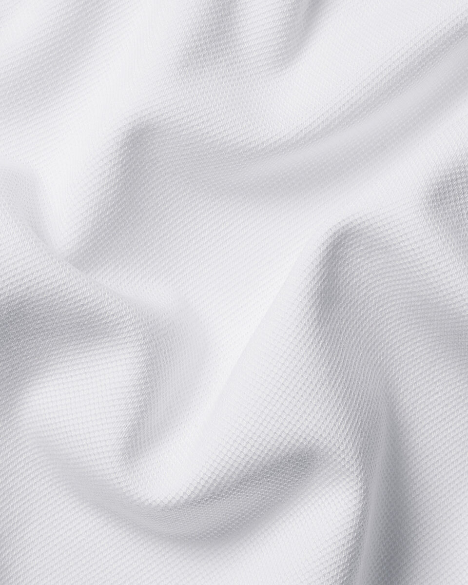 Charles Tyrwhitt Smart Pique Polo - White