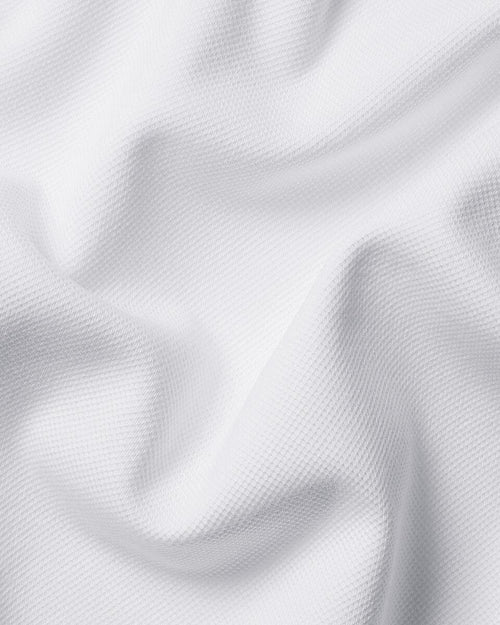Charles Tyrwhitt Smart Pique Polo - White