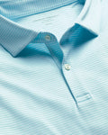 Charles Tyrwhitt Performance Stripe Polo - Aqua