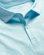 Charles Tyrwhitt Performance Stripe Polo - Aqua