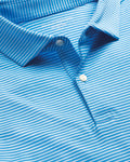 Charles Tyrwhitt Performance Stripe Polo - Turquoise