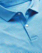 Charles Tyrwhitt Performance Stripe Polo - Turquoise