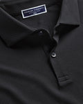 Charles Tyrwhitt Long Sleeve Smart Pique Polo - Black