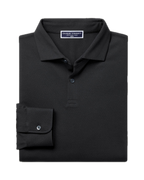 Charles Tyrwhitt Long Sleeve Smart Pique Polo - Black